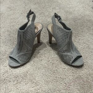 Kelly & Katie Gray Cutout Heels